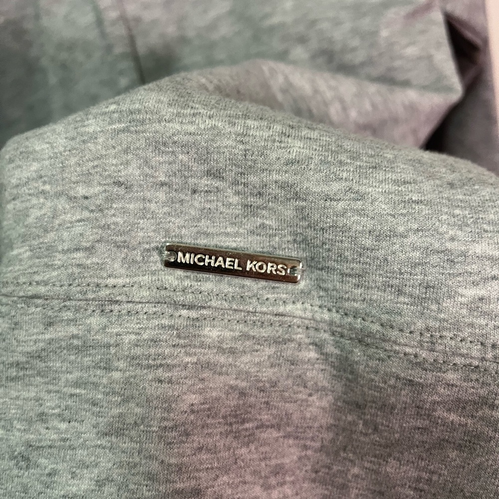Michael Kors Gray Criss Cross Tie Hooded Pullover Size M - Picture 6 of 6